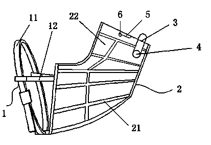 Mouth mask type device for monitoring mouth and nose airflow of animal