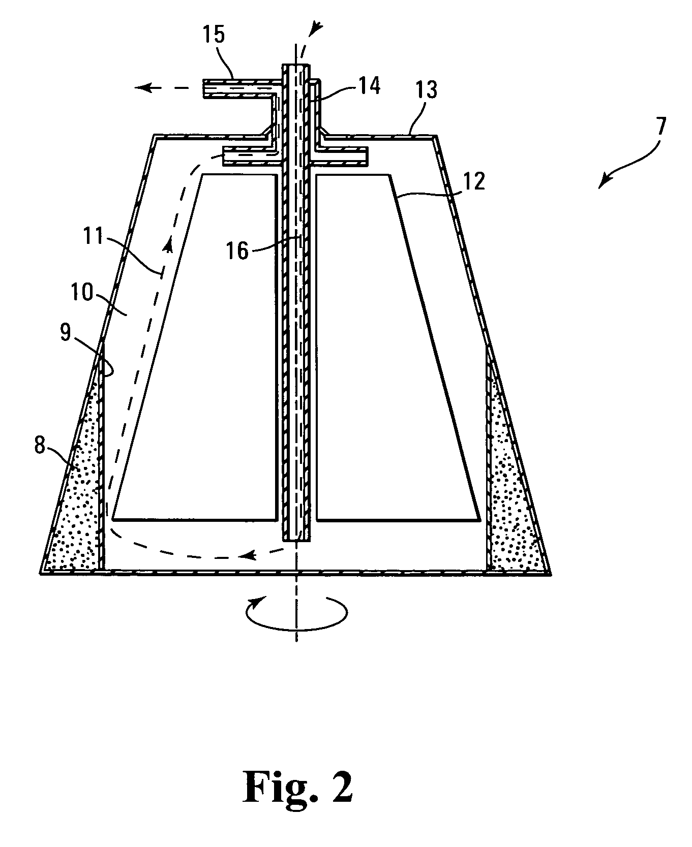 Method and apparatus for controlling the flow rate of washing solution during the washing step in a blood centrifugation bowl