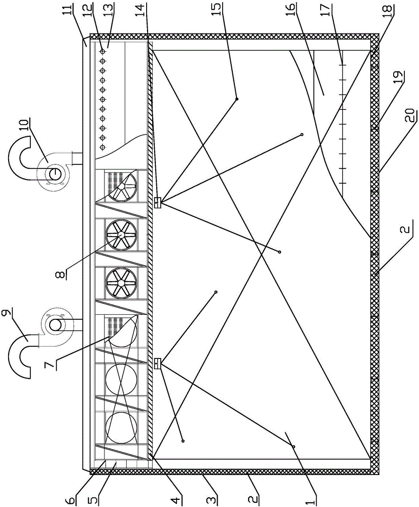 Winding machine type cabin wood drying device and drying method