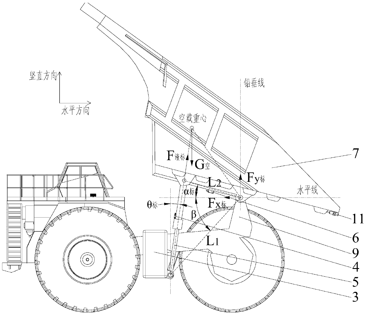 Device and method for detecting load of mining dump truck for strip mine