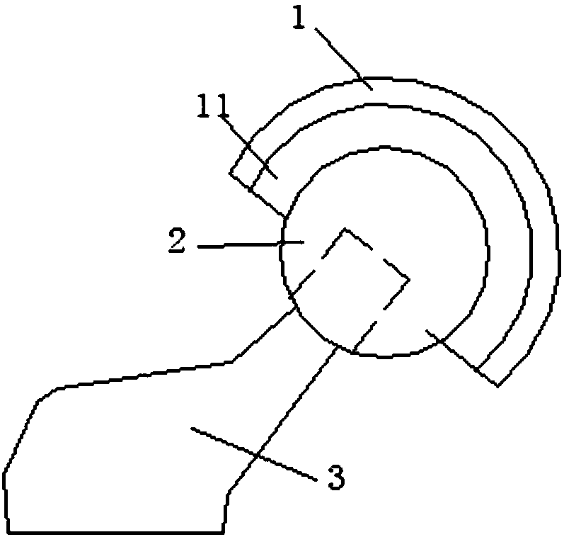 A kind of composite spherical head artificial hip joint