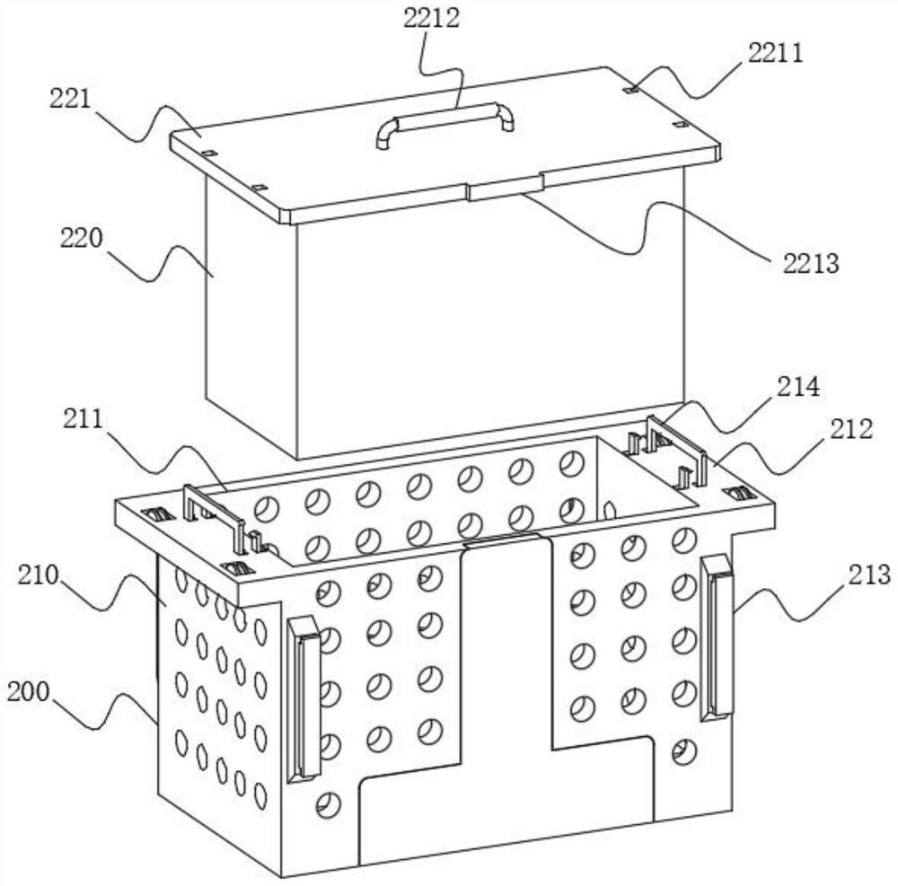 Graphene battery combination support based on guide rail movement and combination method thereof