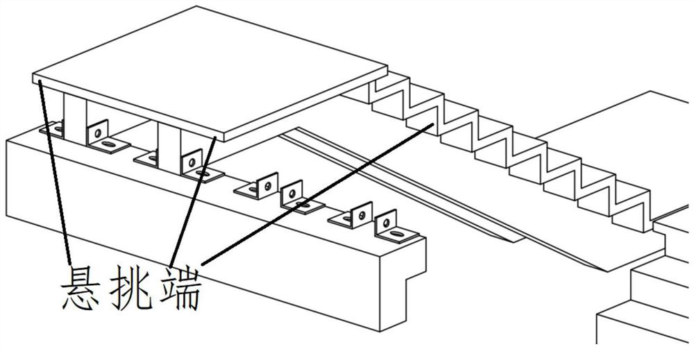 DRS double-rib beam type prefabricated stair