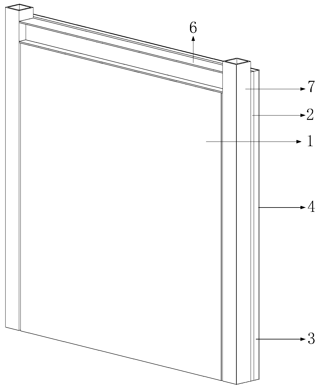 A prefabricated non-load-bearing reinforced concrete-aerated concrete composite wall panel