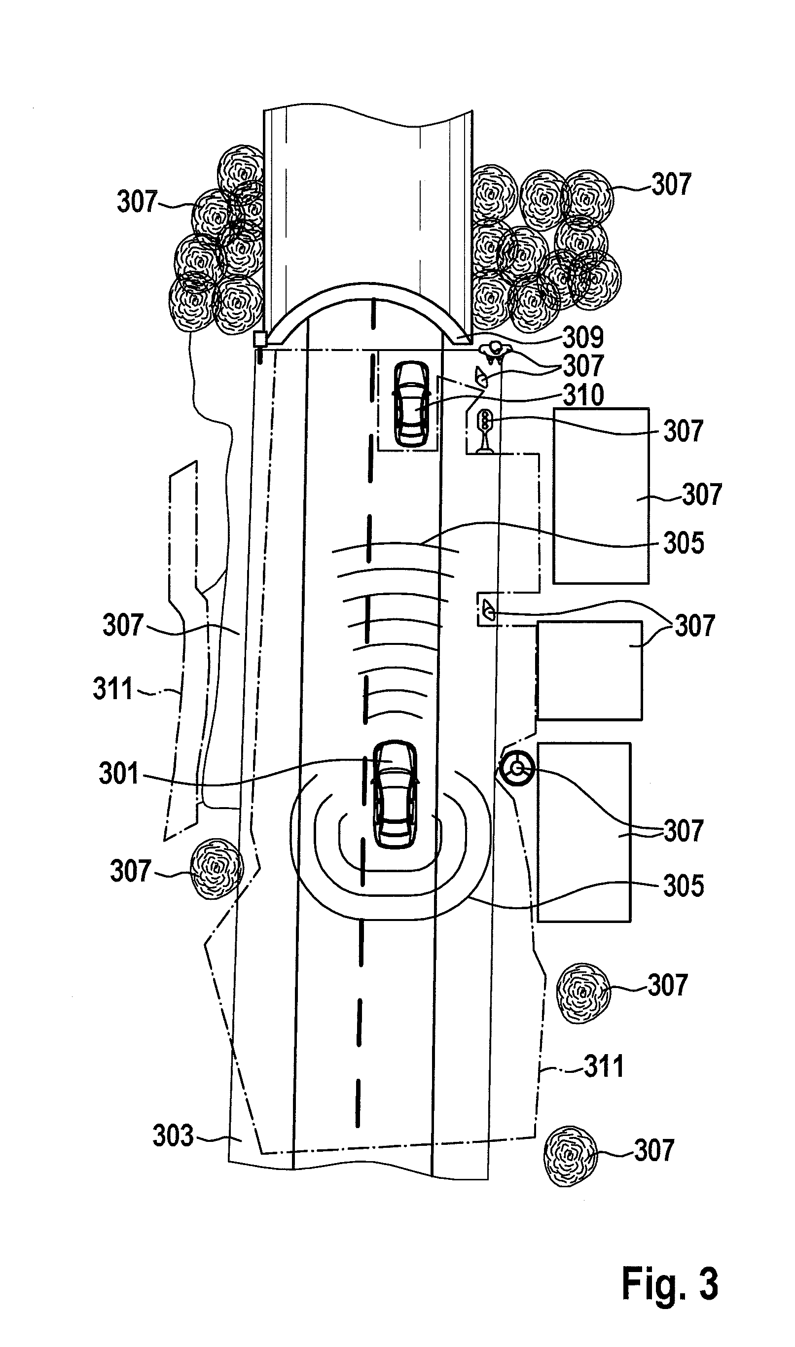 Method and device for monitoring a setpoint trajectory of a vehicle