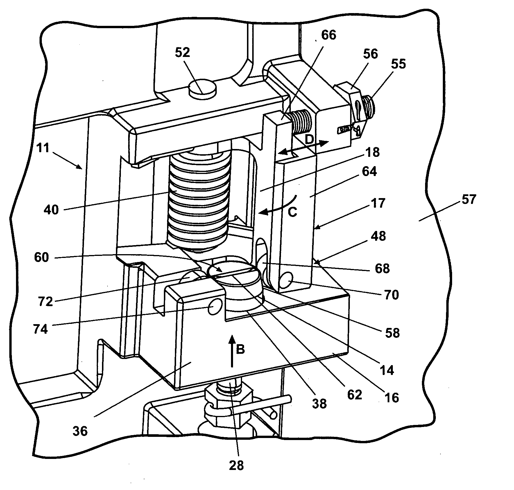 Reduced door opening force and enhanced security flight deck door mechanism