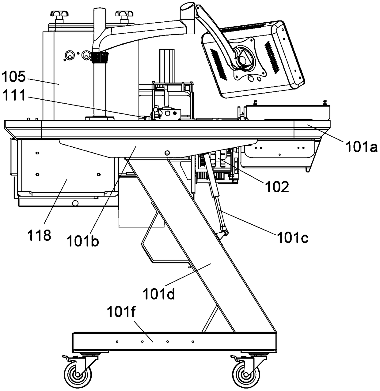 A microwave chip wax injection machine