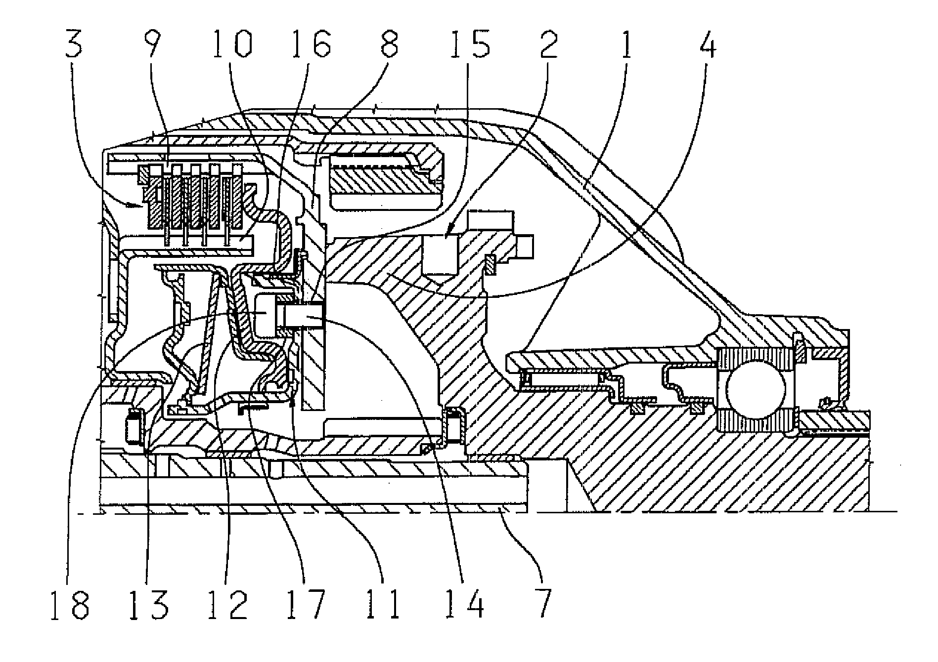 Arrangement of a planetary gearset in a transmission