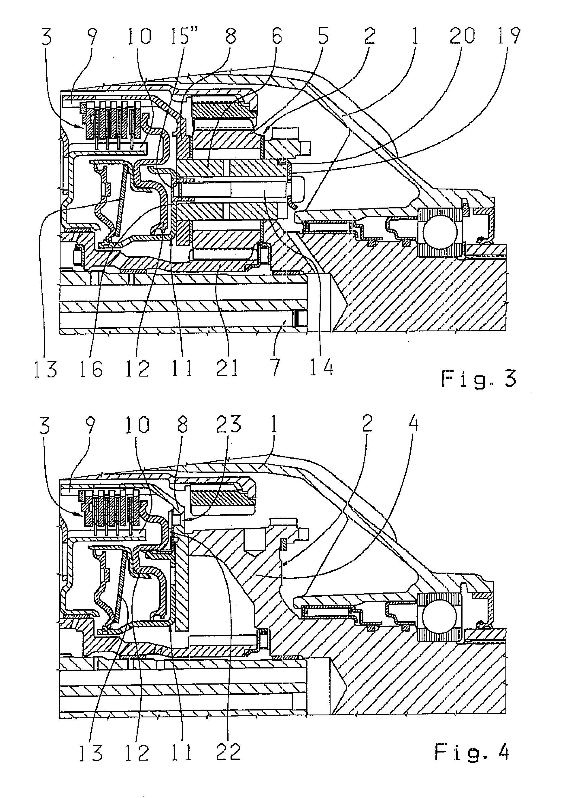 Arrangement of a planetary gearset in a transmission