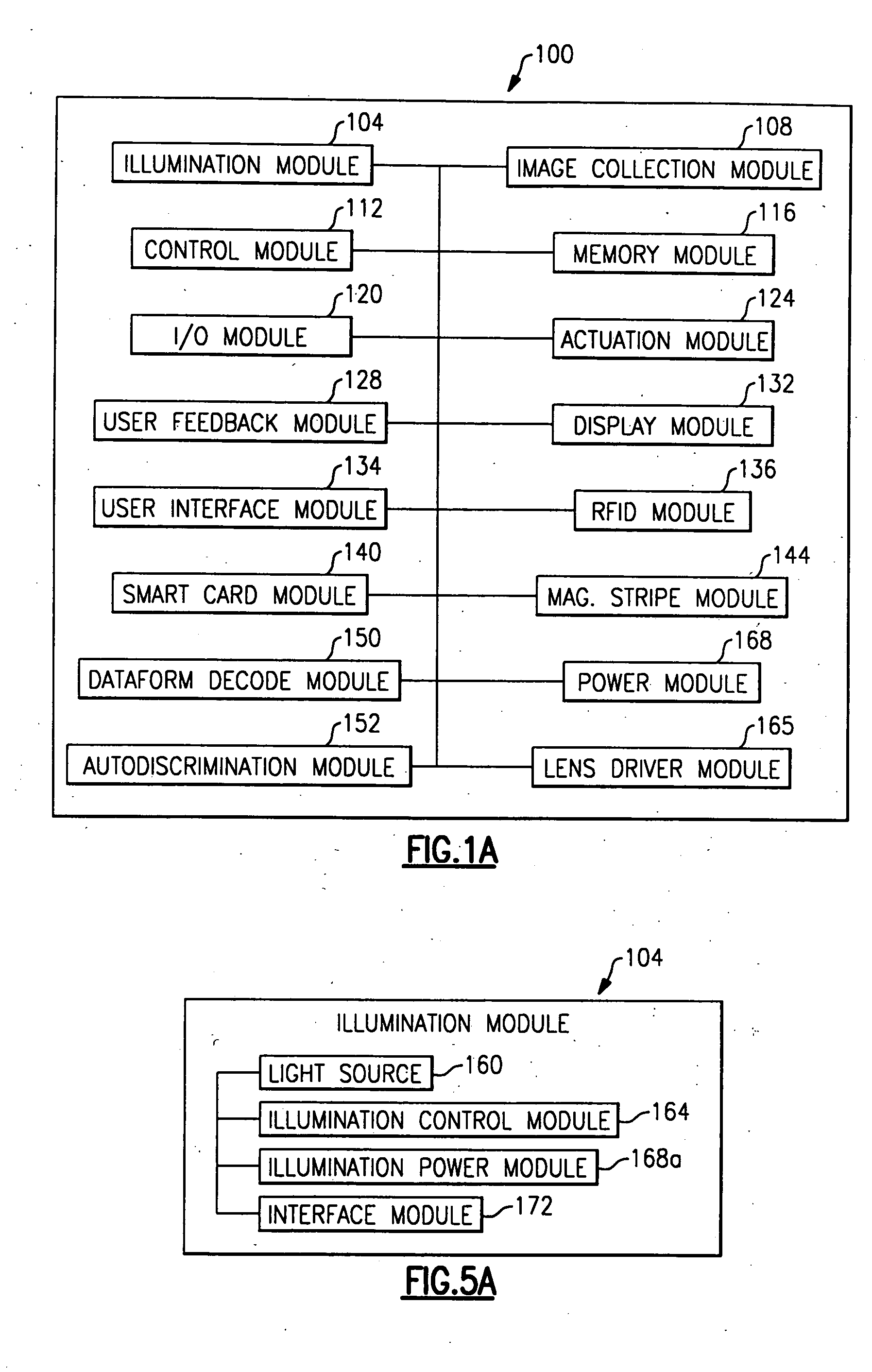 Bar code reading device with global electronic shutter control
