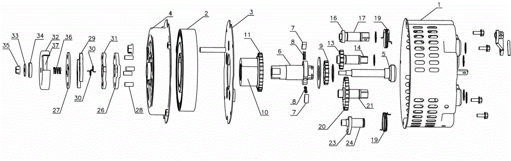 Air-cooled diesel engine pull-free starter