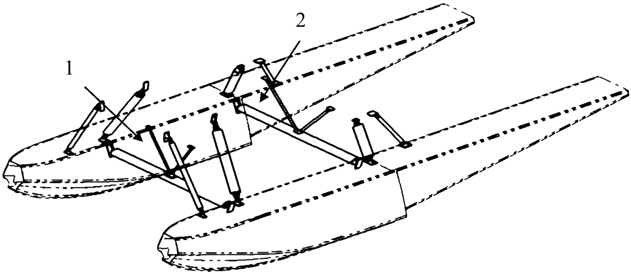 Brace structure of seaplane