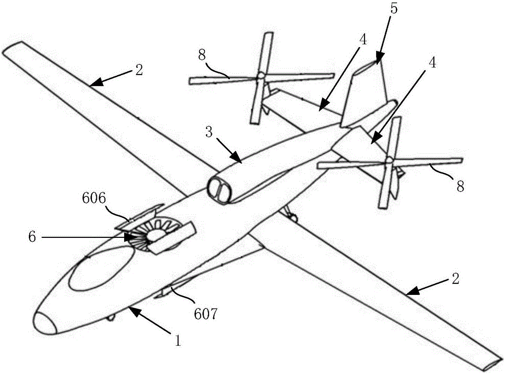 Aircraft layout of tilt rotors/lift fan during high-speed long endurance