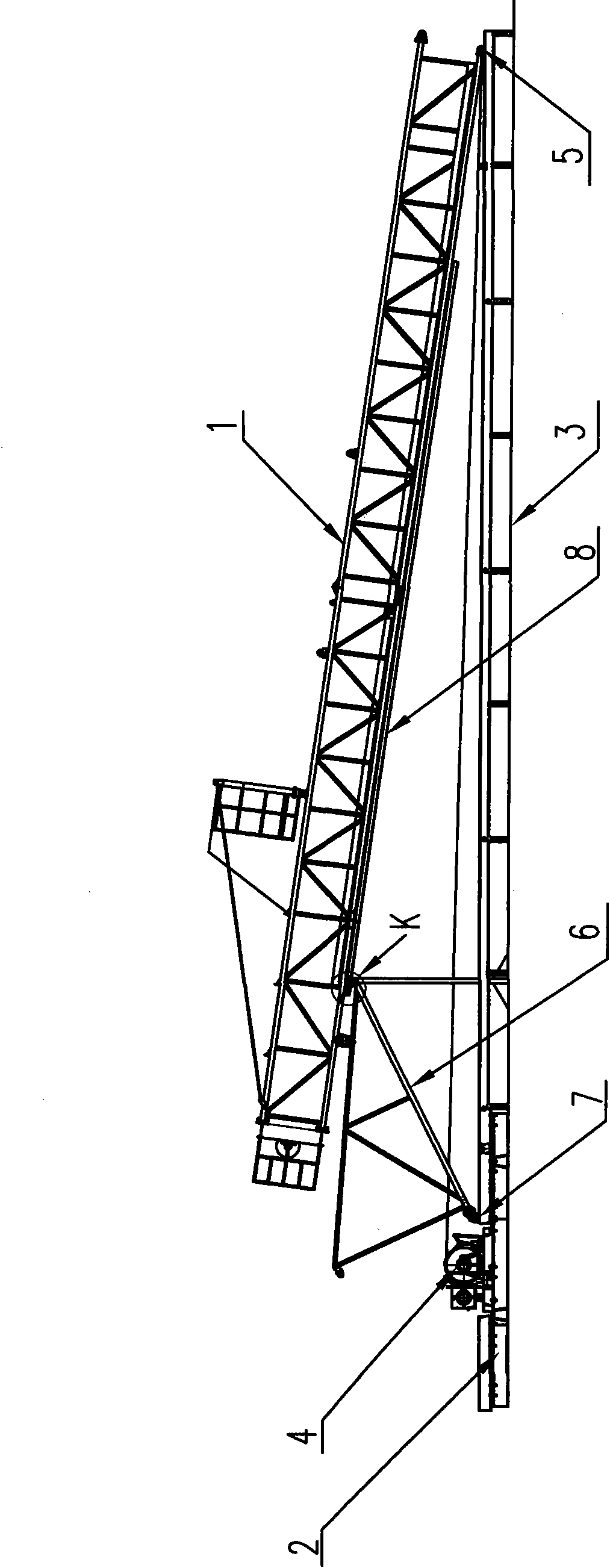 Driller tower hoisting device and using method thereof
