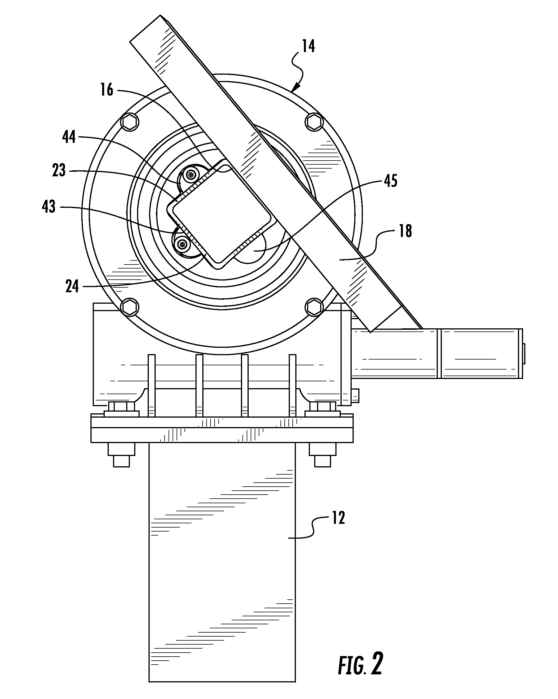 Slew drive gearbox and clamp
