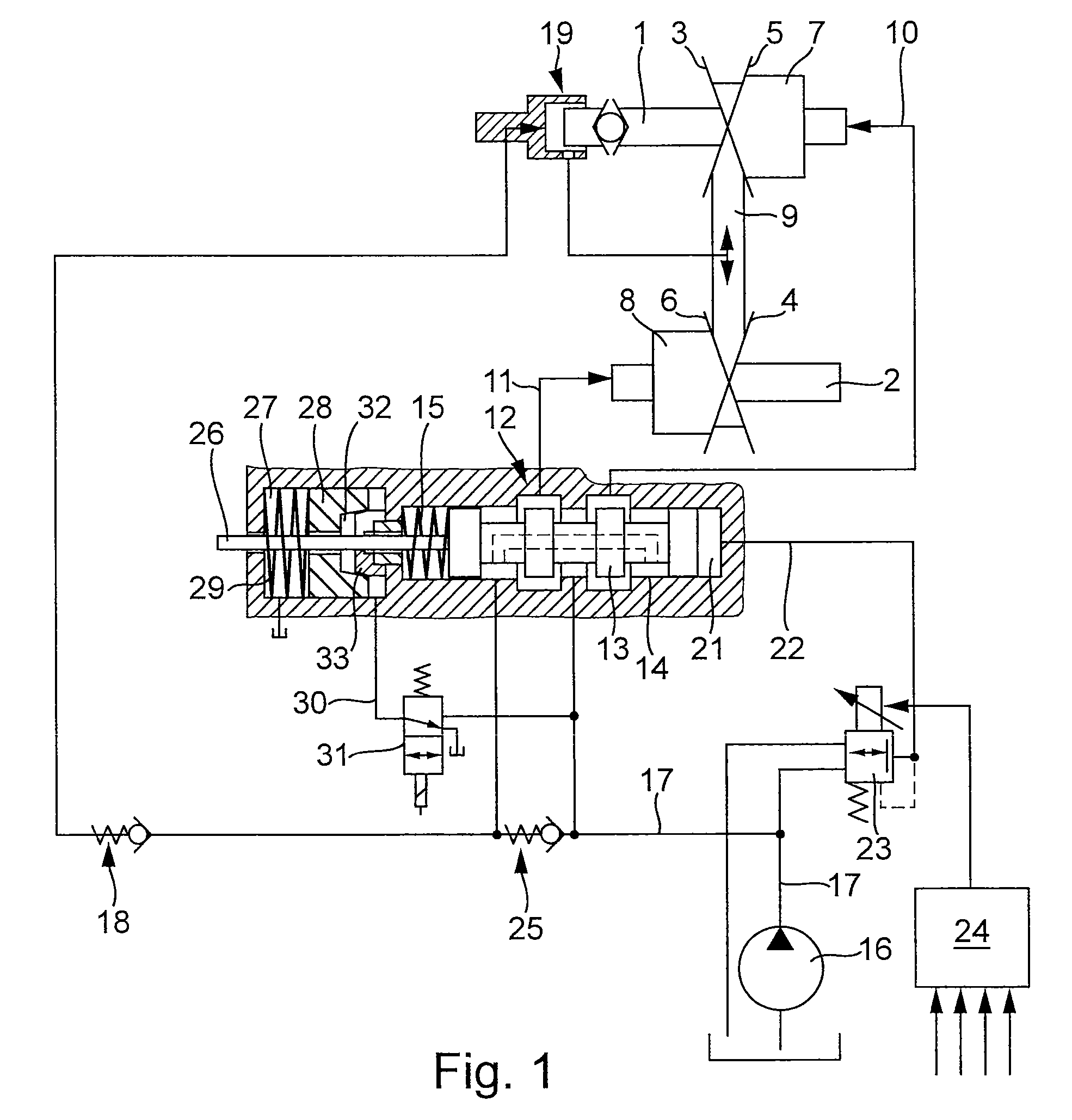 Hydraulically controlled cone disc continuously-variable transmission