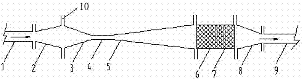 Device for degrading waste water organic matters by combined type hydraulic power cavitation