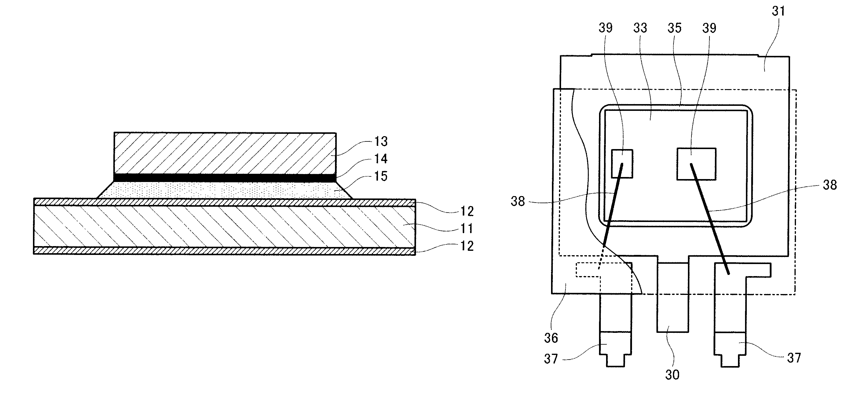 Semiconductor device using lead-free solder as die bonding material and die bonding material not containing lead