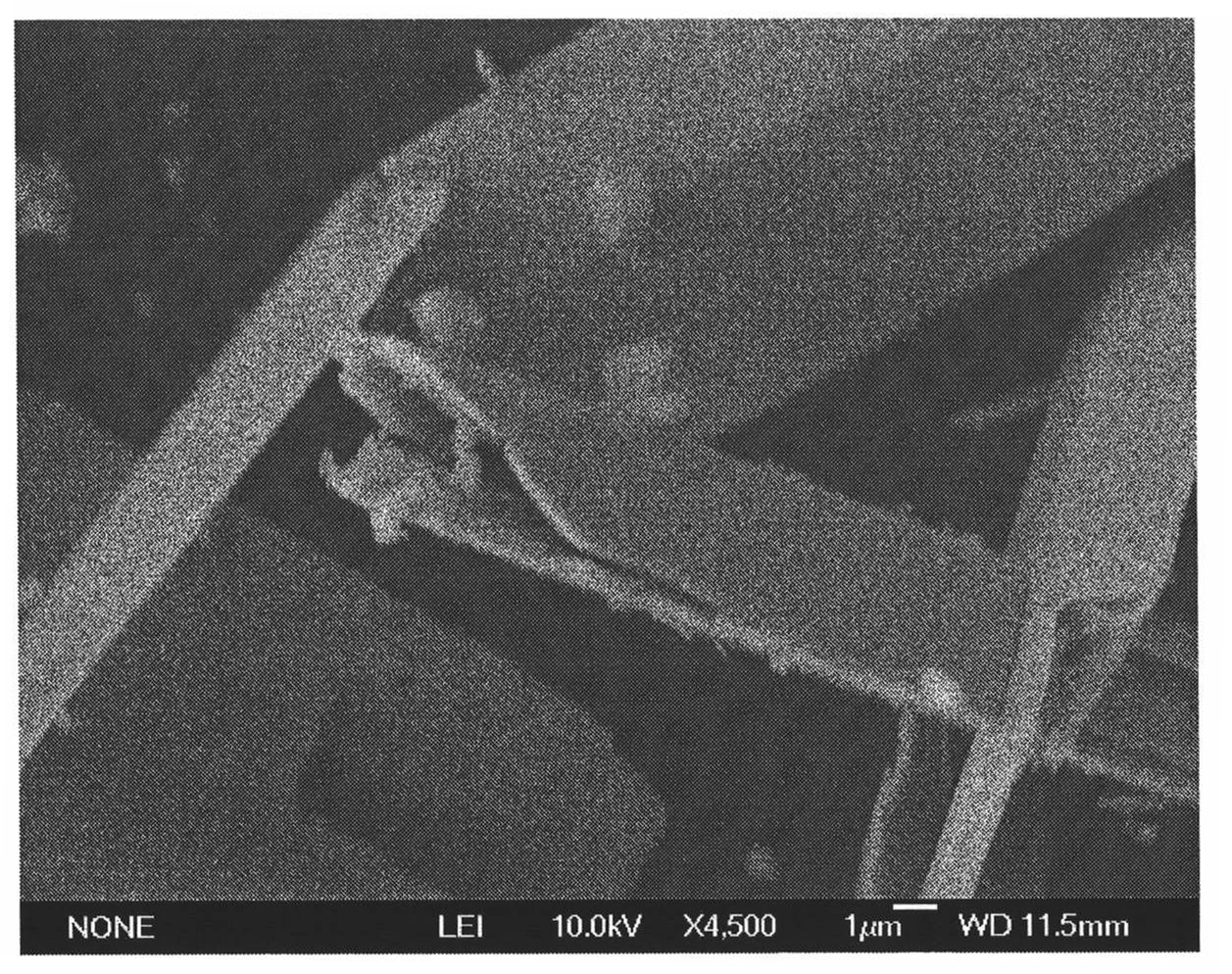 Method for preparing diantimony trioxide lithium battery anode material with hollow prism structure