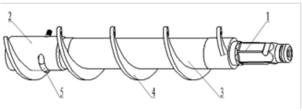 Polygonal pyramid quick-plugging sealed auger stem