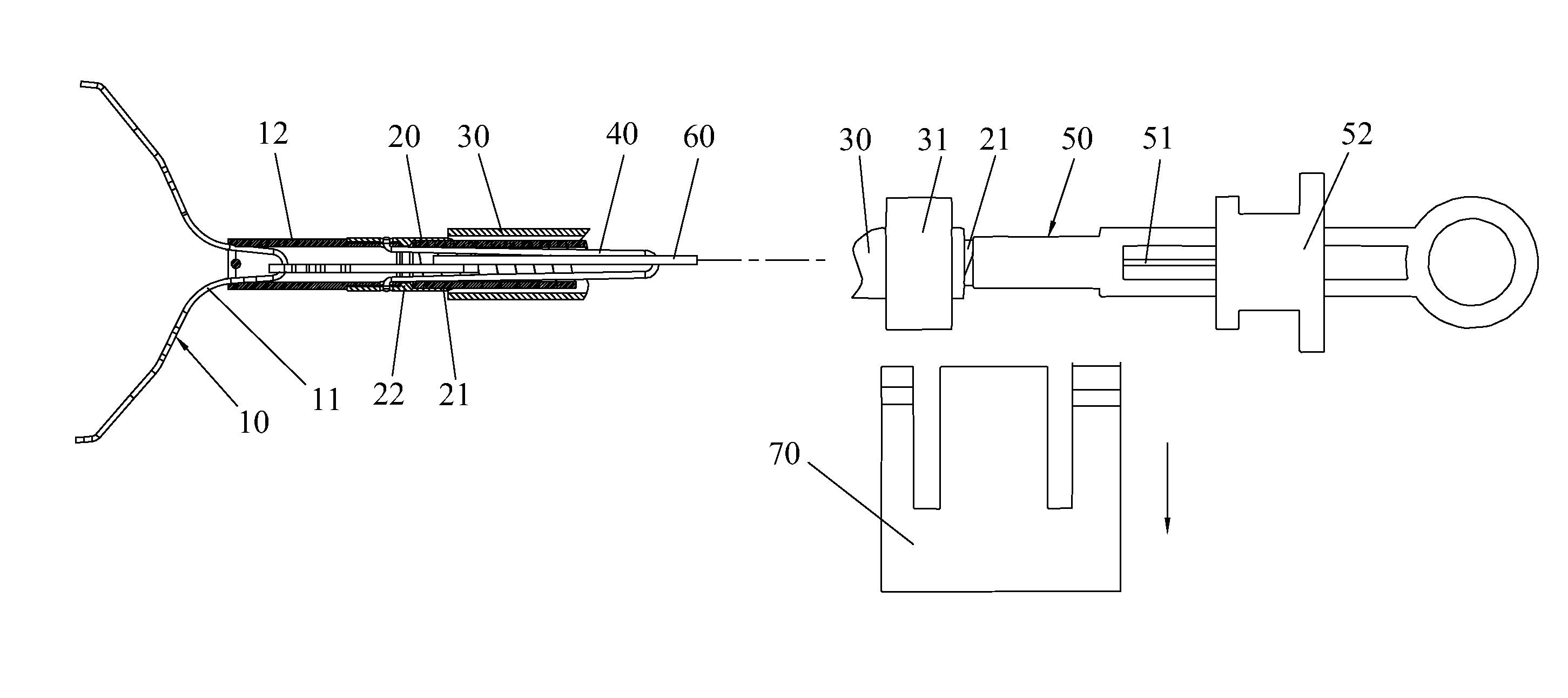 Clamping and ligation device