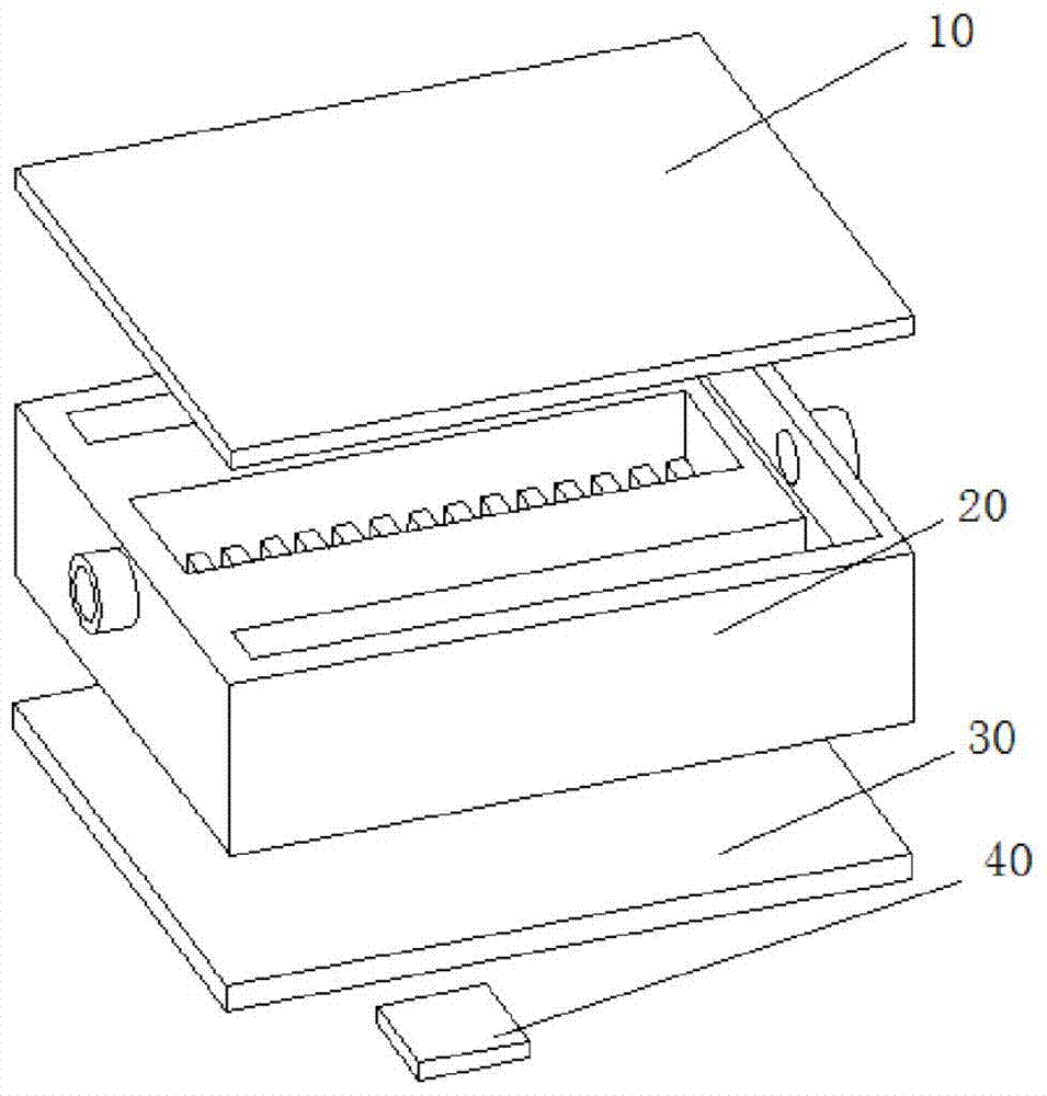 Radiating device of electronic element