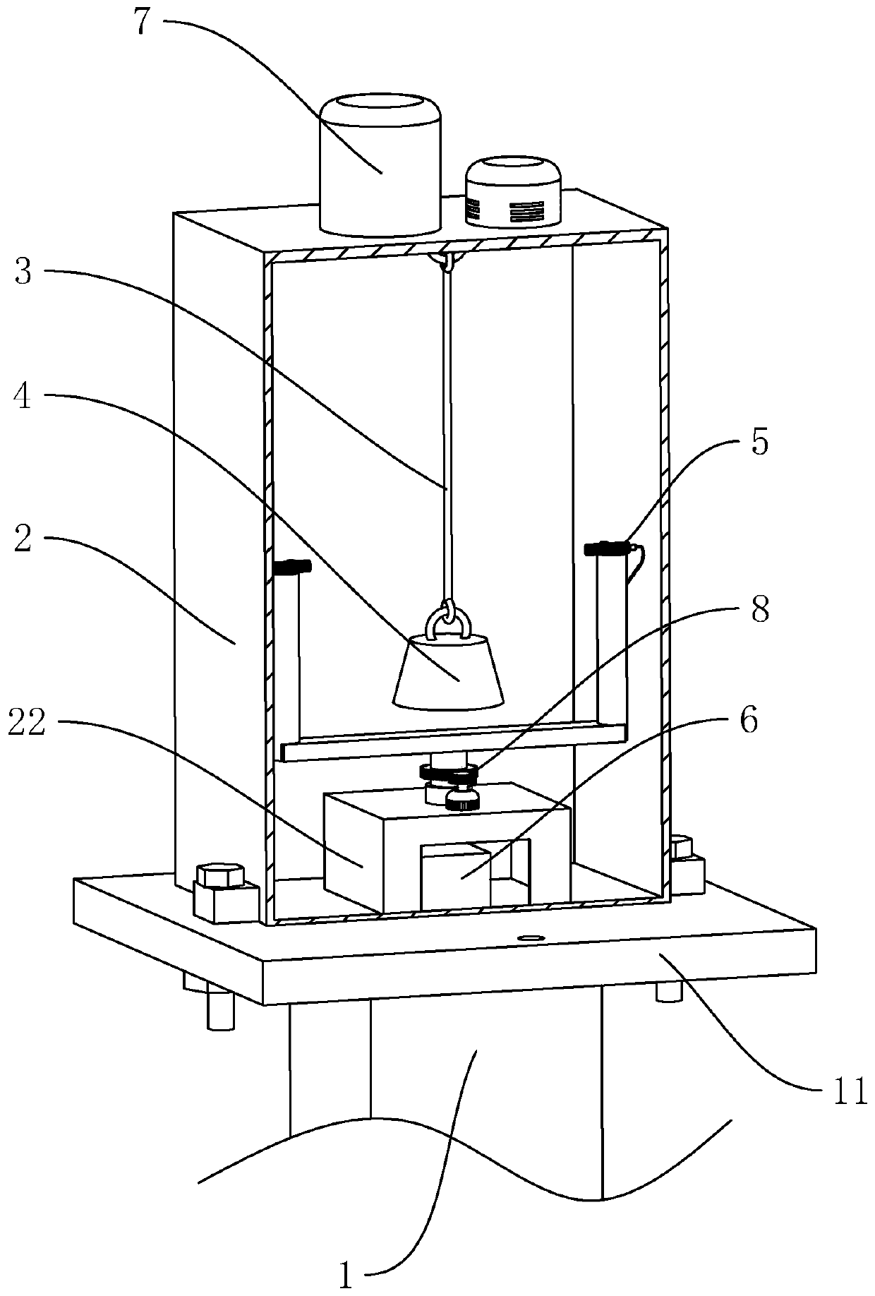 River levee side slope landslide detection device