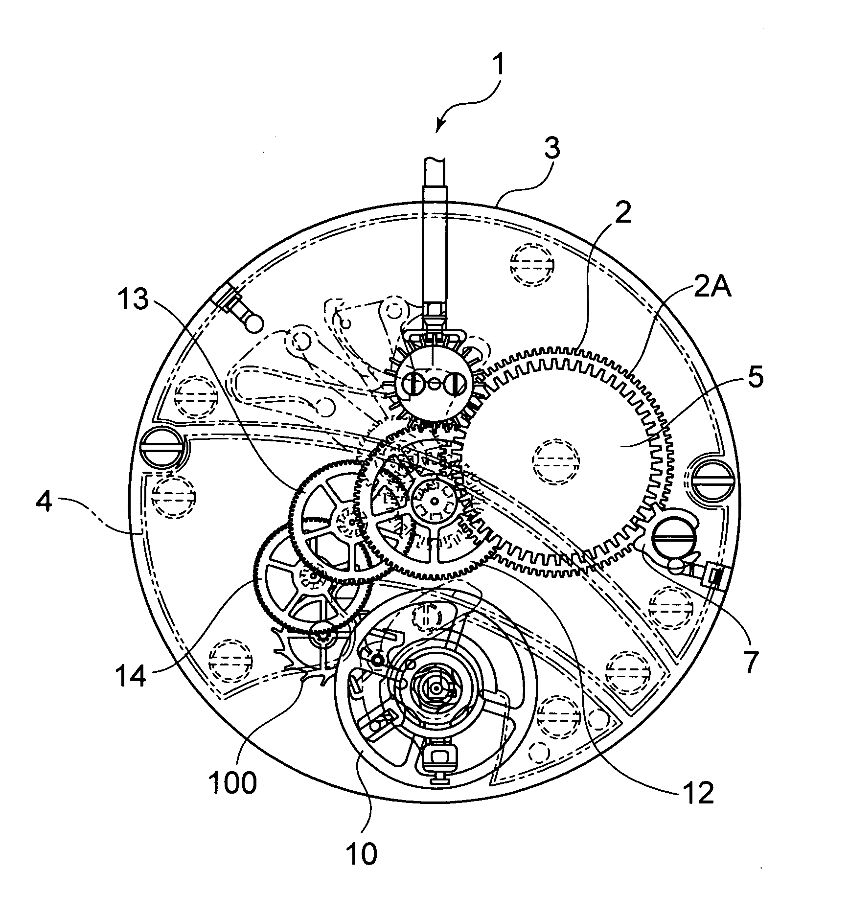 Sliding component and timepiece