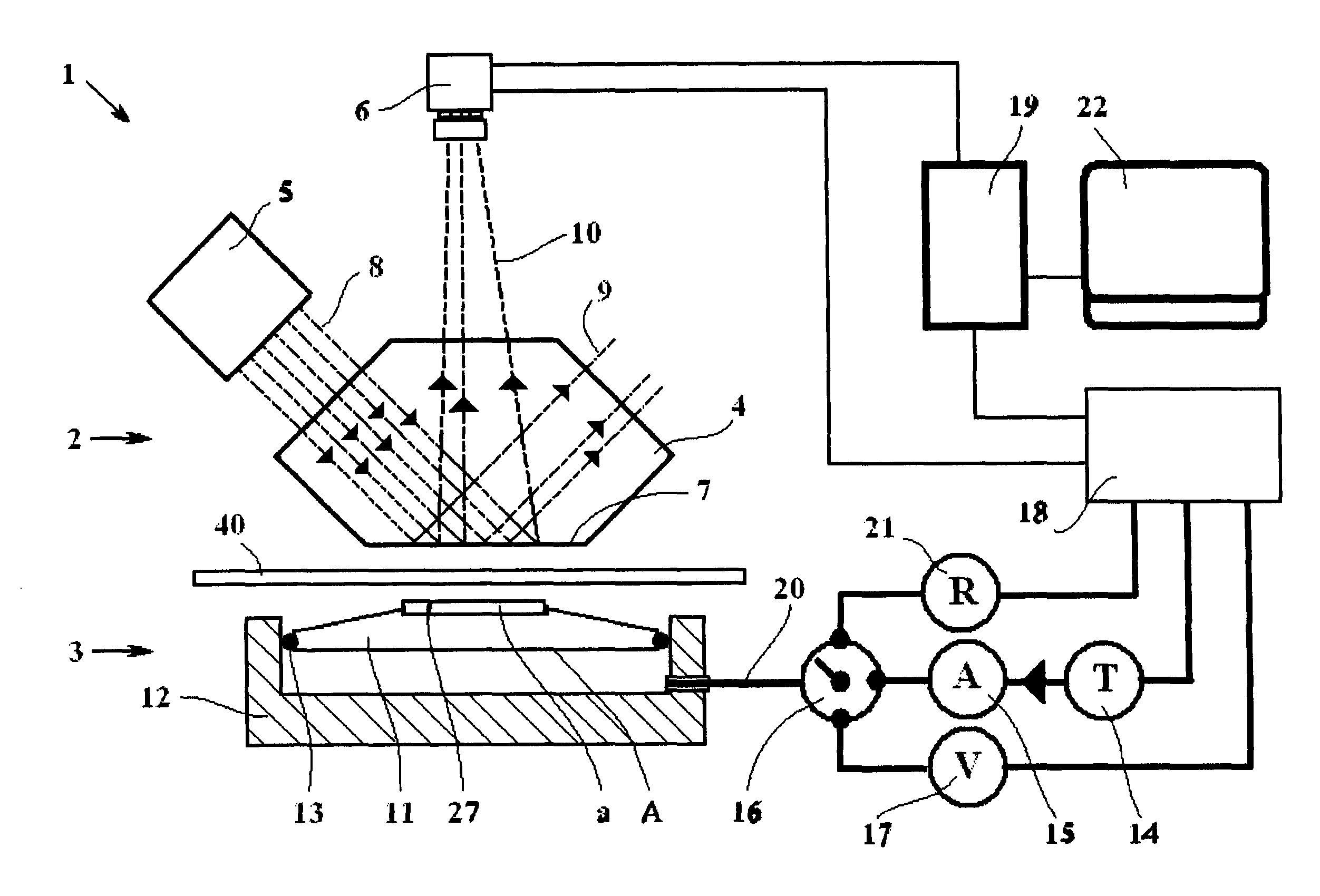 Method and device for determining the topography of a material surface