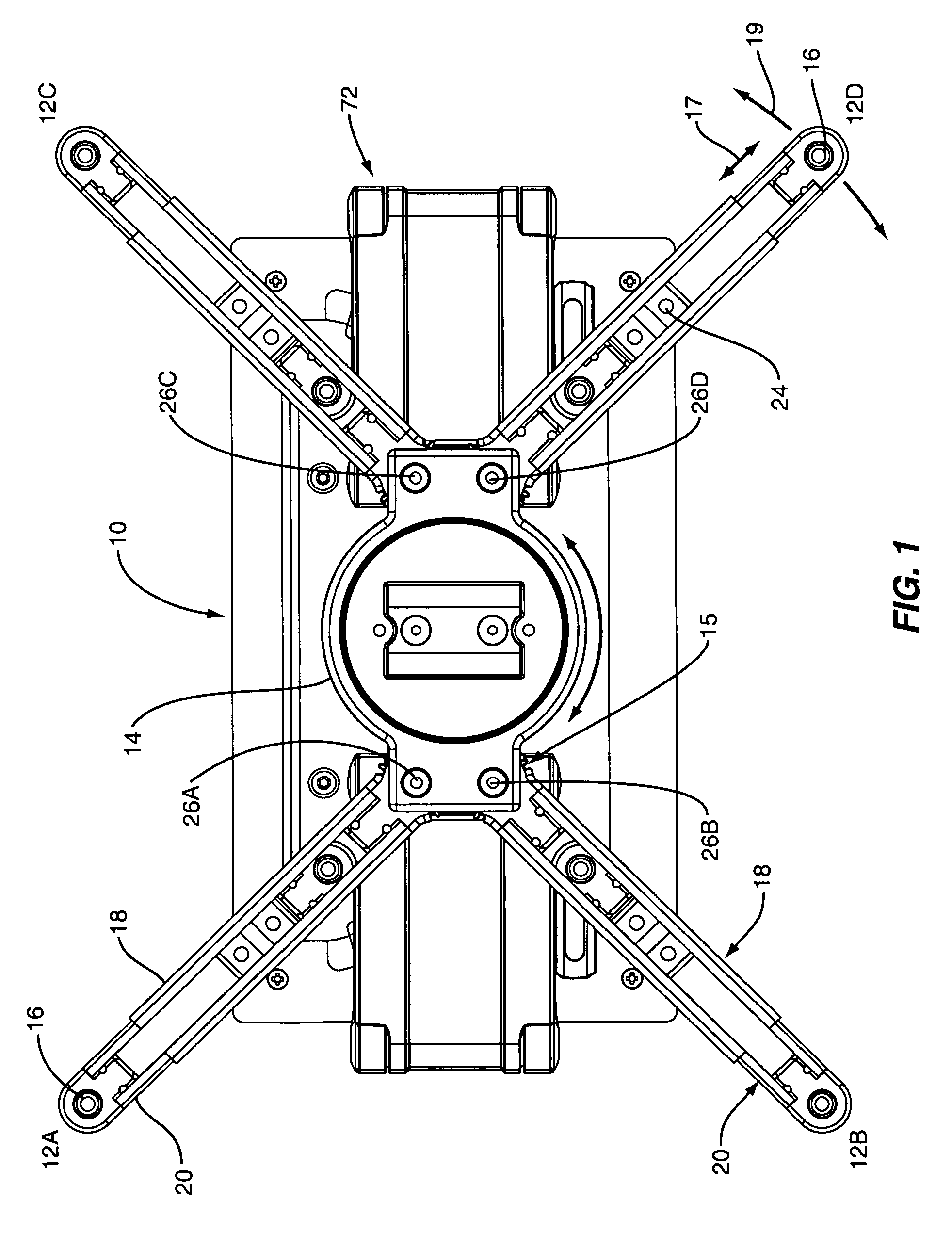 Universal mounting system for a flat panel display