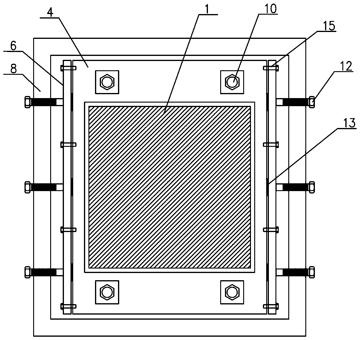 An anti-slip plate bearing