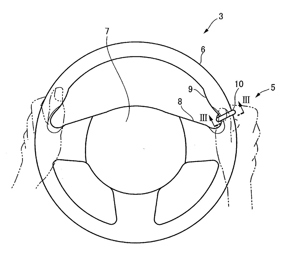 Apparatus for operating device upon steering