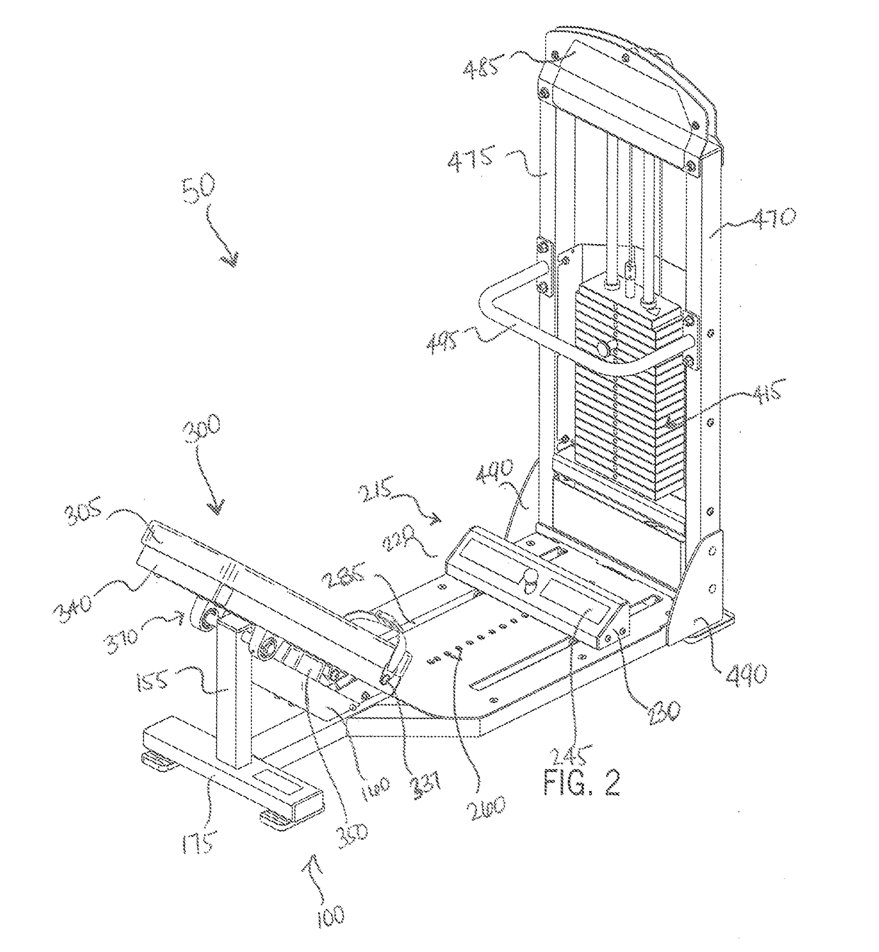 Exercise apparatus for performing a gluteal bridge movement