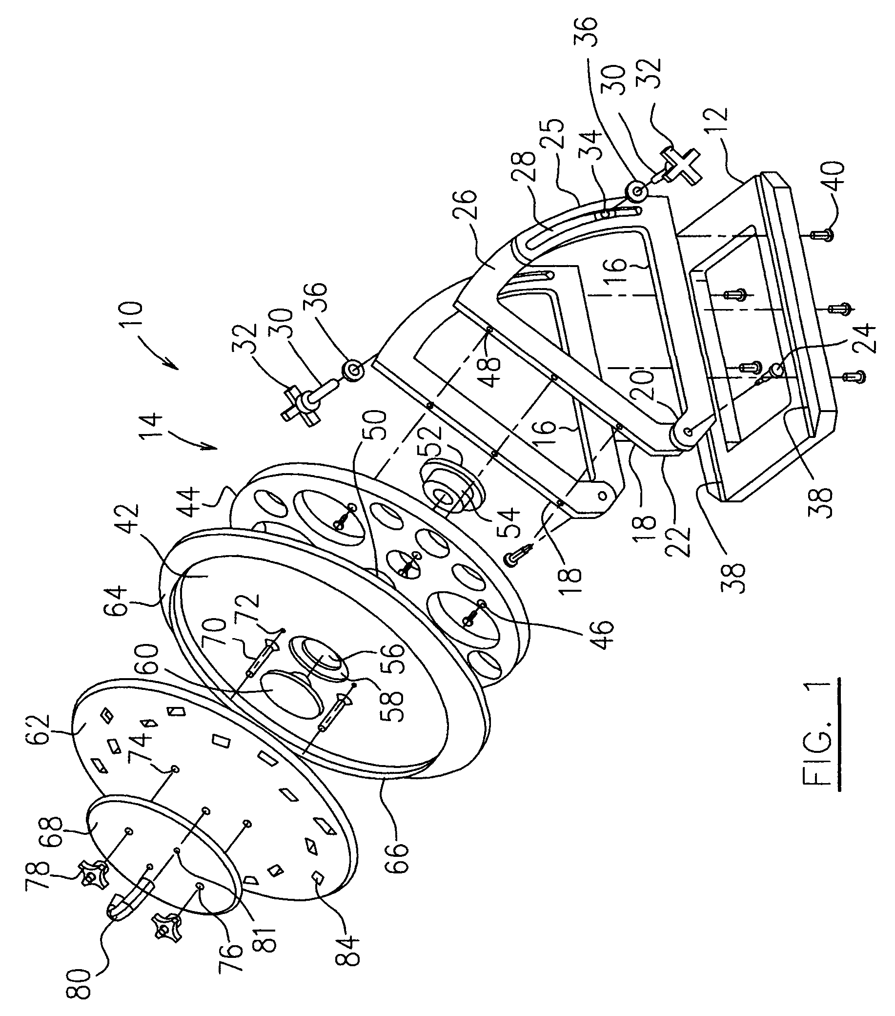 Apparatus for supporting airfoils in a grit blasting process