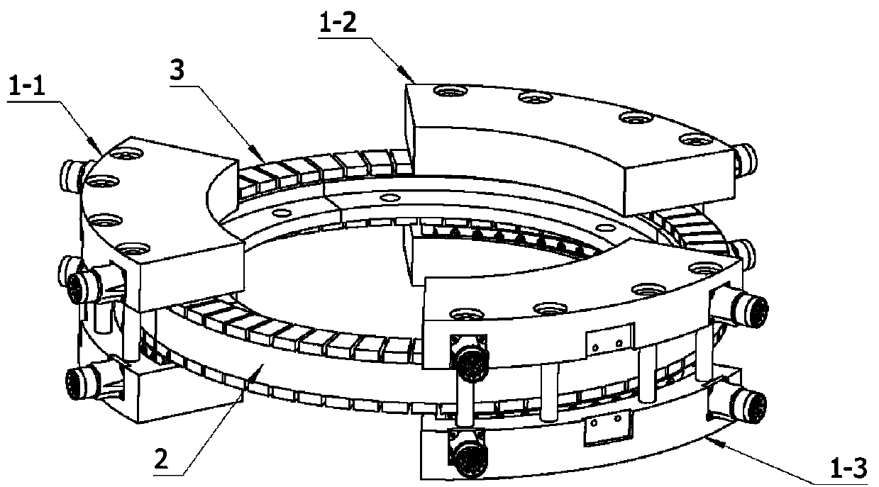 Double-edge arc-shaped permanent magnet synchronous motor used for large turntable