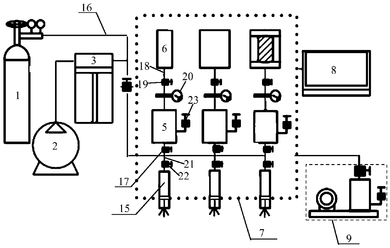 Coal shale adsorption/desorption evaluation experiment simulation training system and teaching and practice method