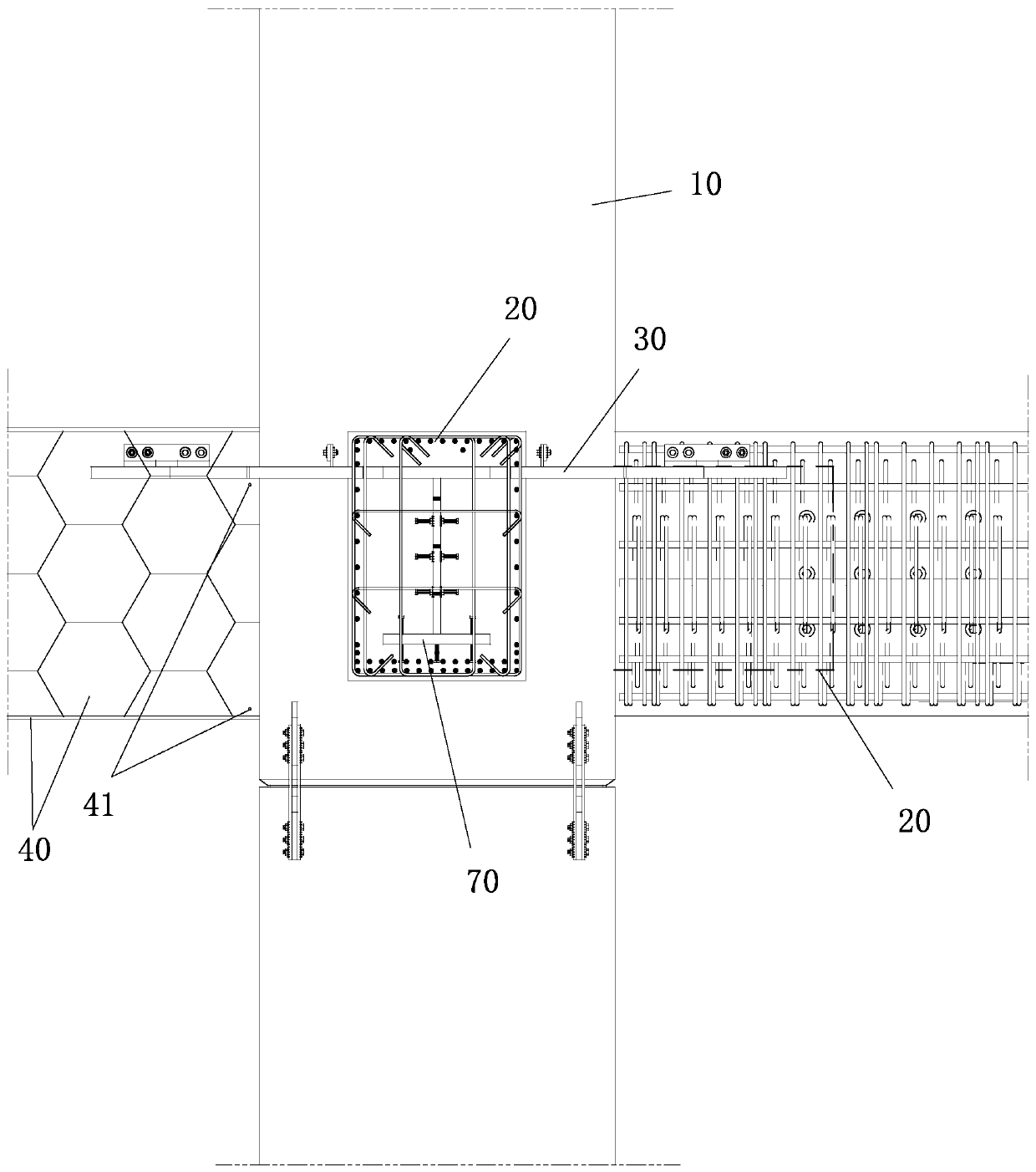 Stiffness beam column joint concrete pouring compactness monitoring method based on endoscope