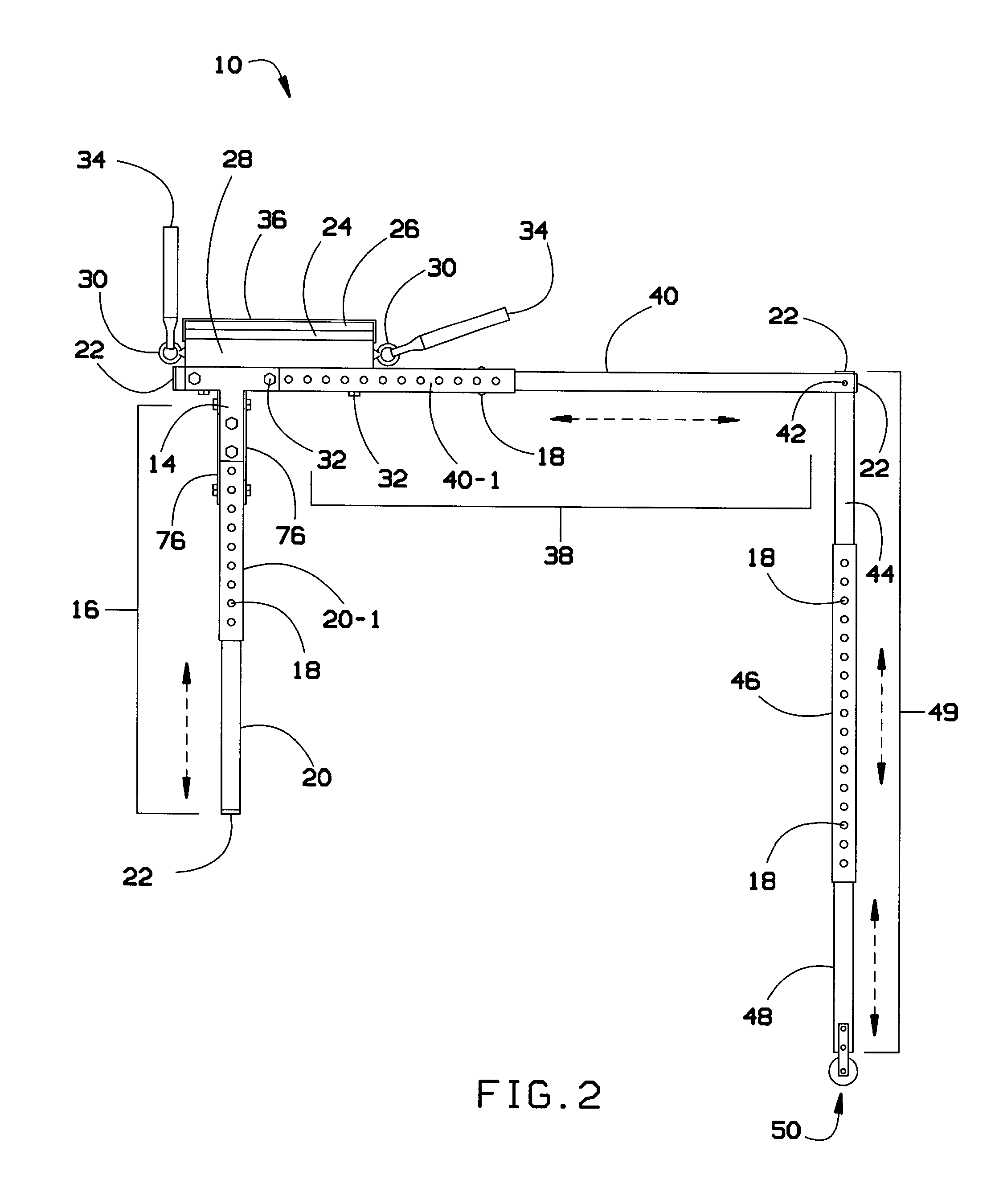 Self-operating back stretching device