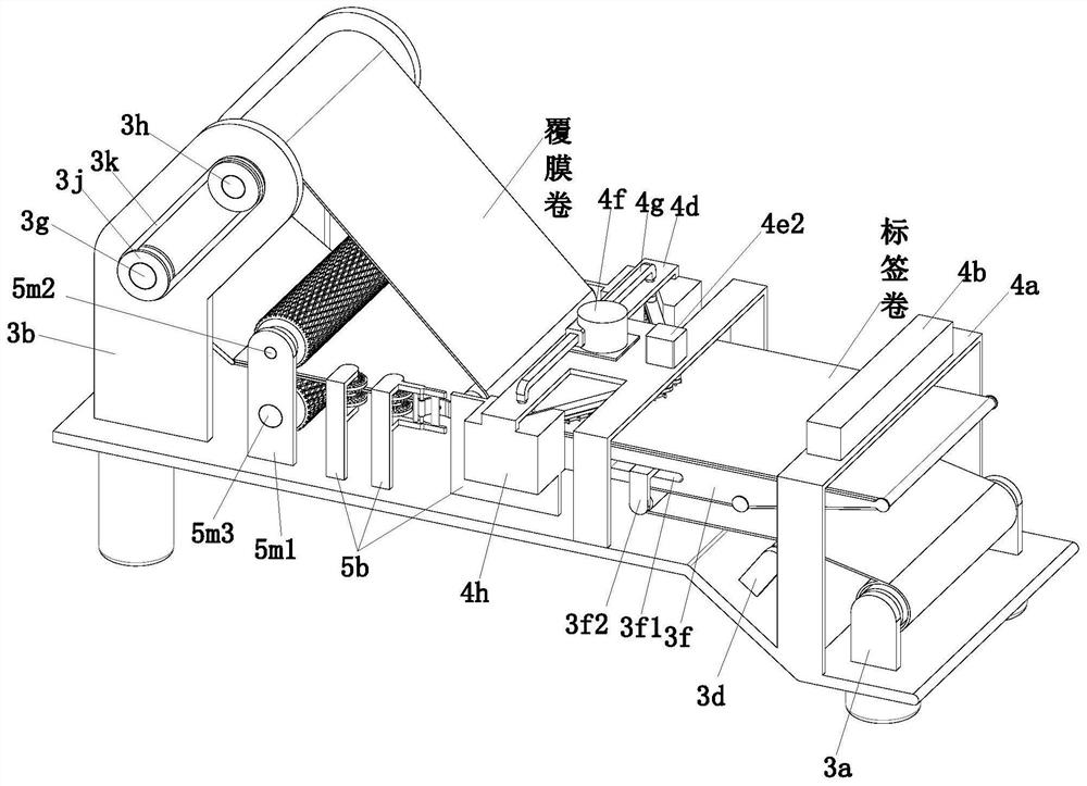 A kind of self-adhesive label production gluing device and gluing process