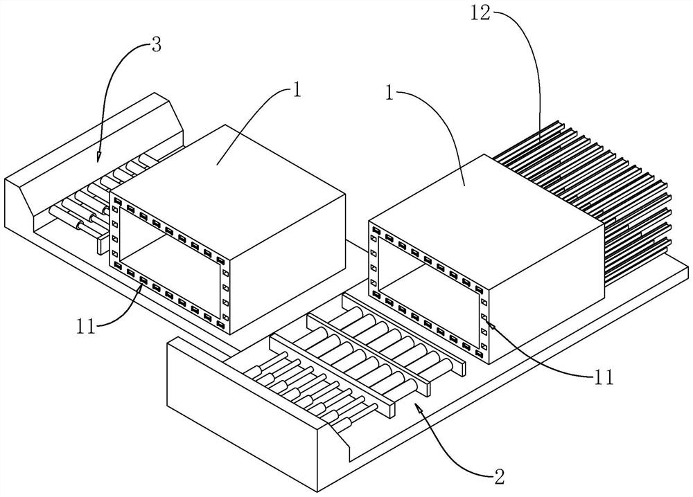 Framework box culvert jacking structure of underneath passing railway and construction method of frame box culvert jacking structure