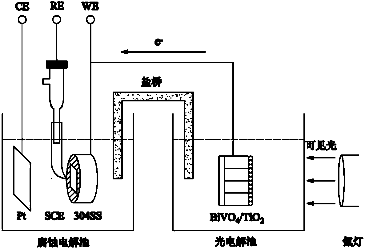 Photo anode material and preparation and application thereof