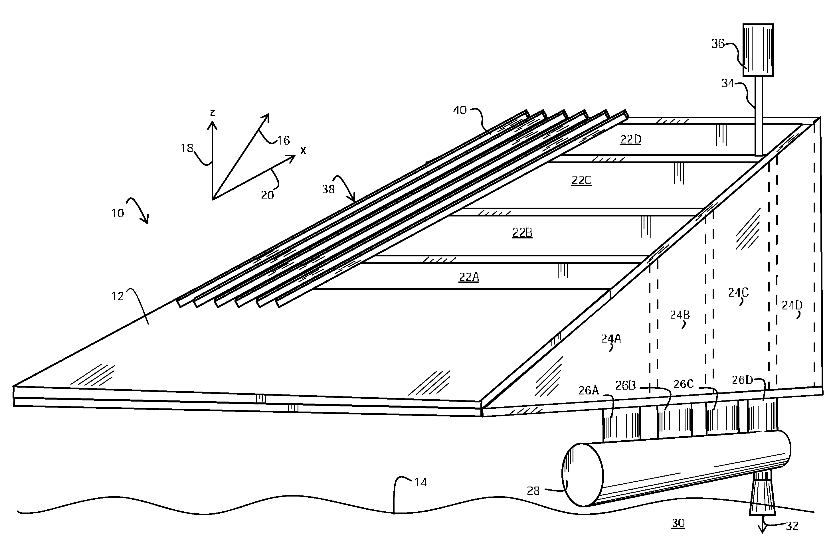 Flow power converter apparatus employing a flow-controlled duct to capture flow energy