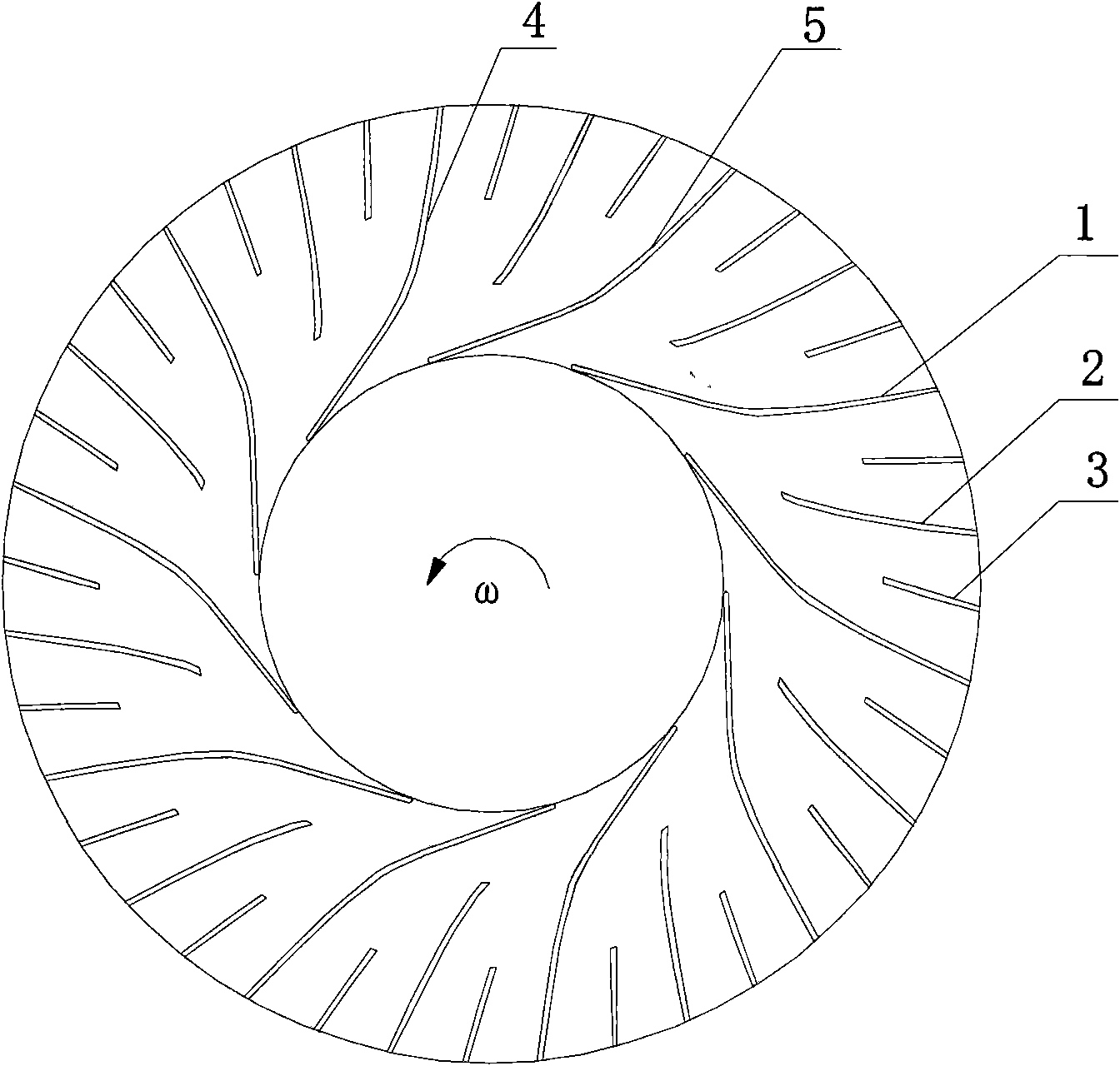 Secondary splitter blade type centrifugal impeller