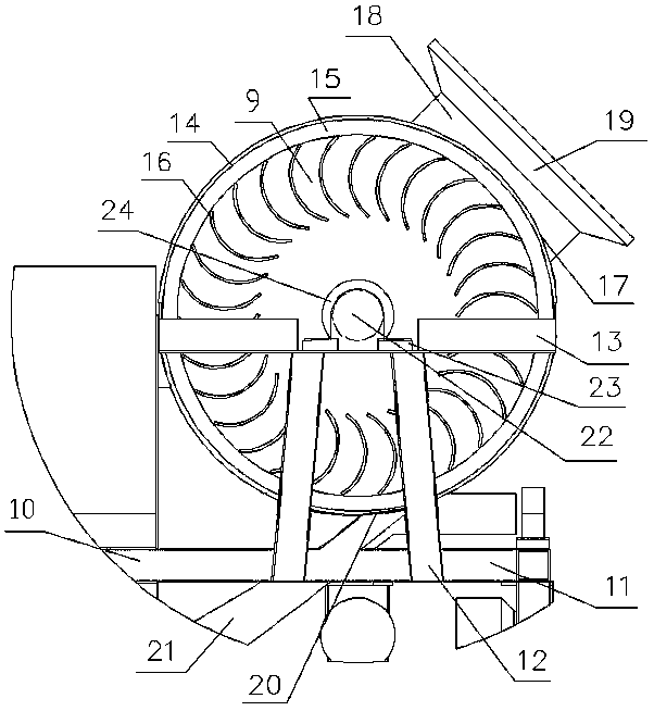 Movable waste fungus bag crushing separator and working method