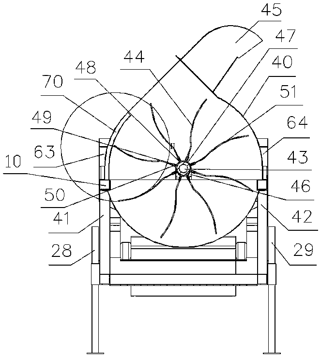 Movable waste fungus bag crushing separator and working method