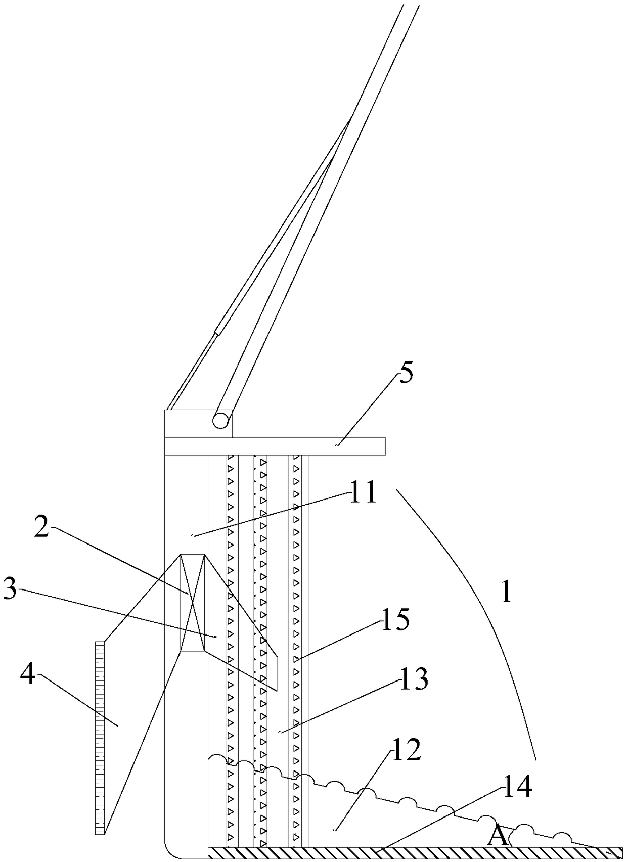 Unloading device for non-tipping flatbed vehicles