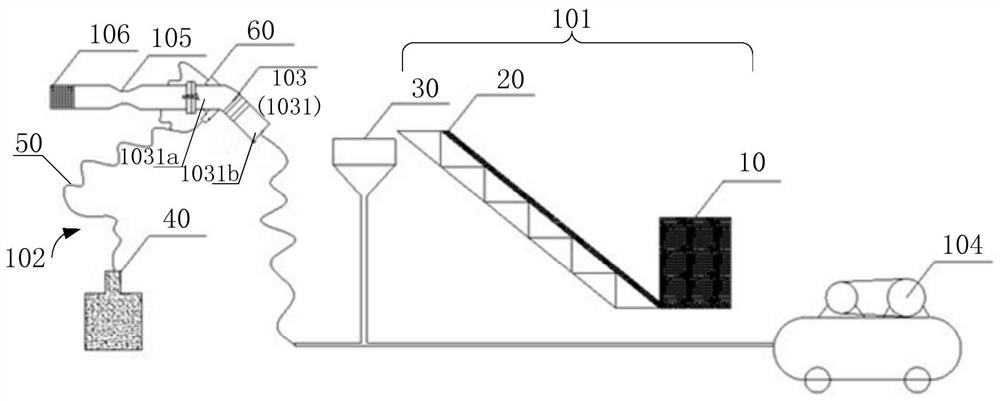 Dioxin retardant spraying device and hazardous waste treatment system and method