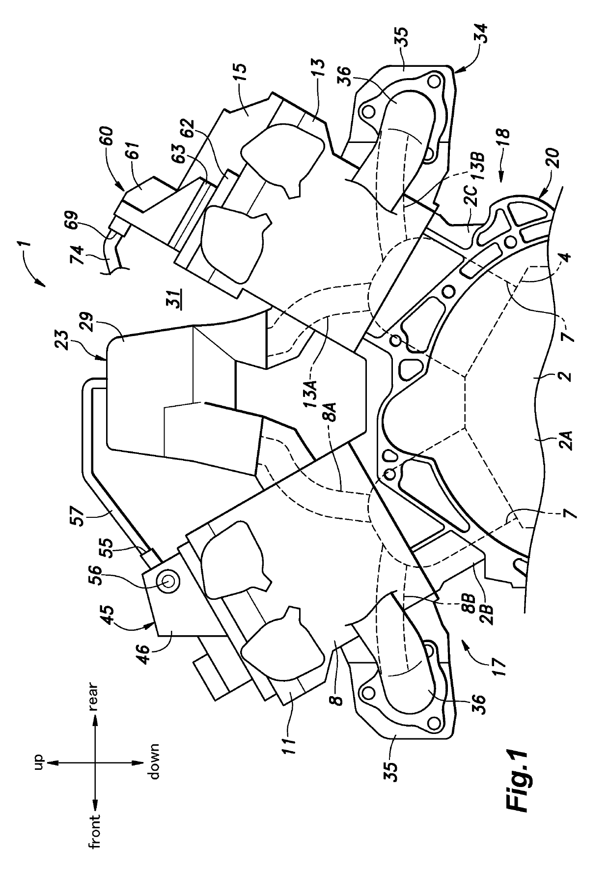 Internal combustion engine with gas-liquid separator for blowby gas