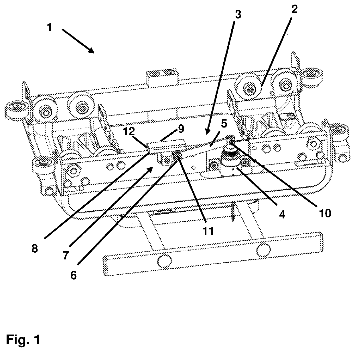 Beam-mounted supply unit for fastening medical devices to a ceiling