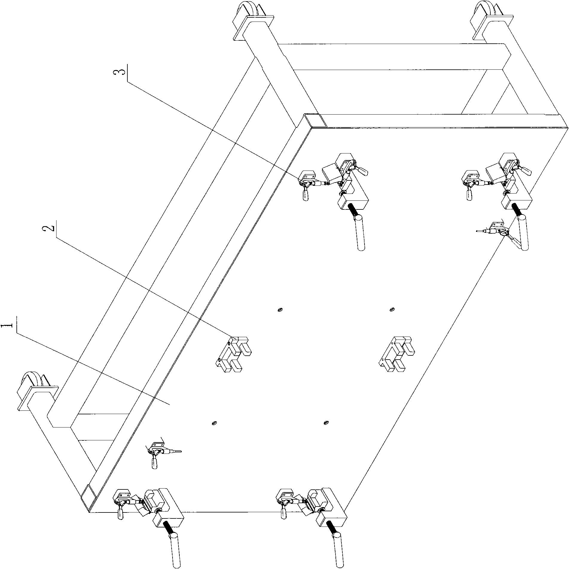 Method for assembling pedestal body of overhead cell support of hybrid vehicle and clamp thereof